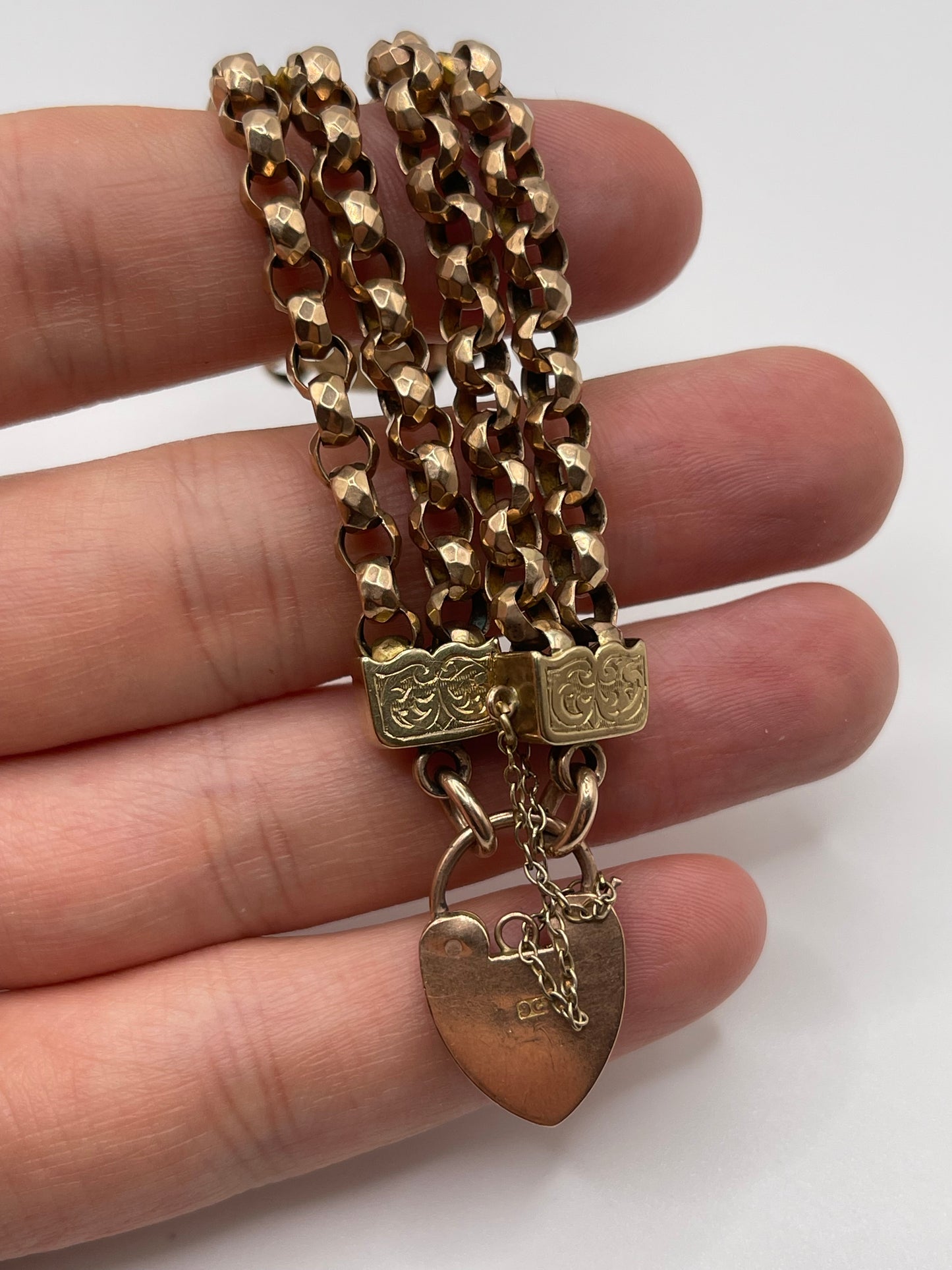 Antique 9ct rose gold bracelet