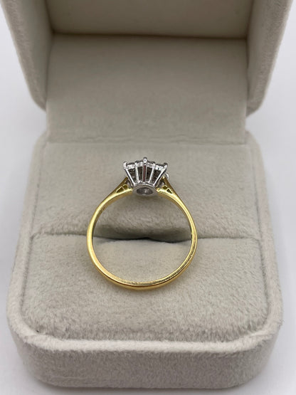 18ct gold 50 point diamond ring