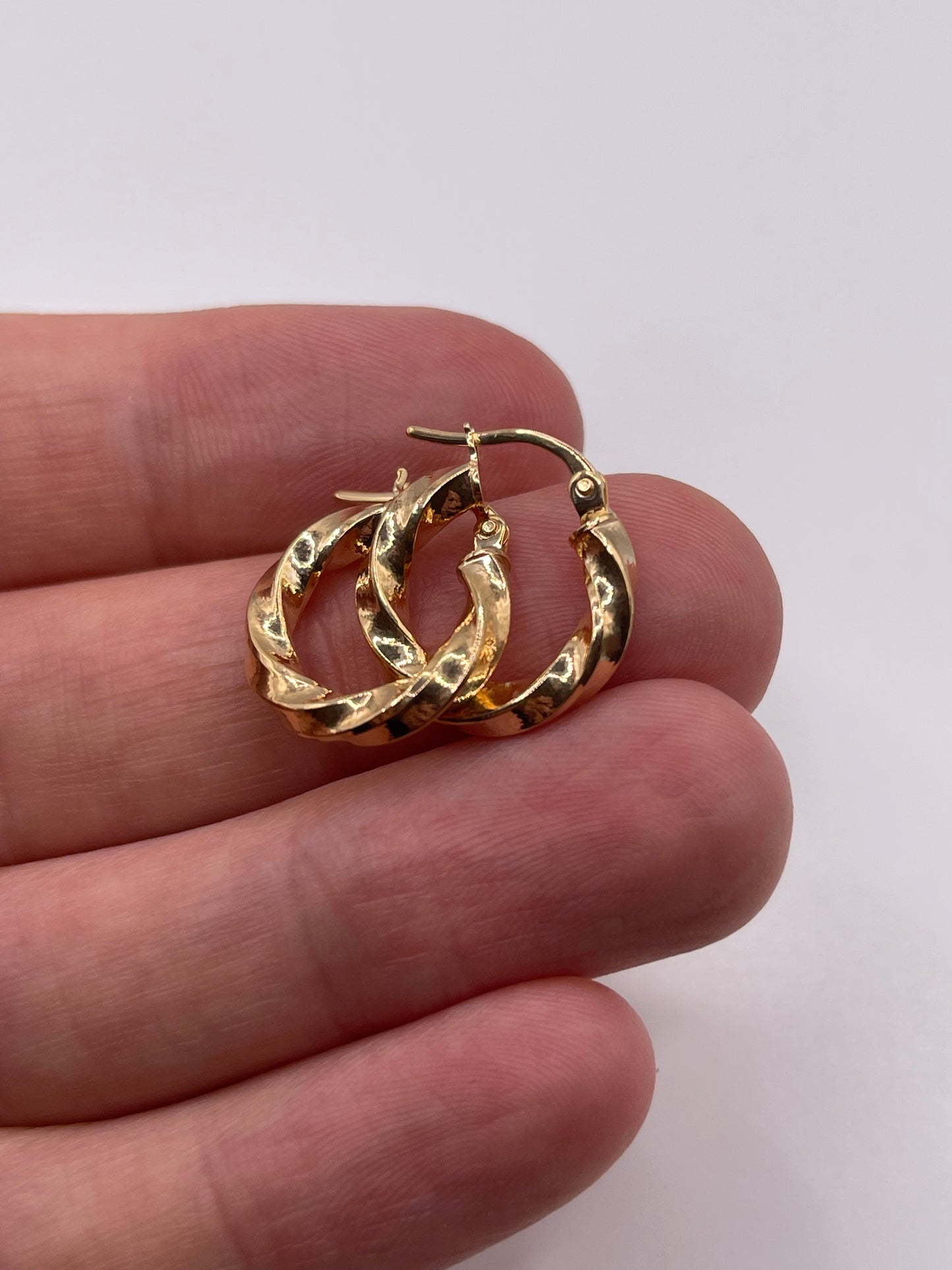 9ct gold creole earrings