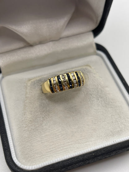 18ct gold sapphire and diamond ring