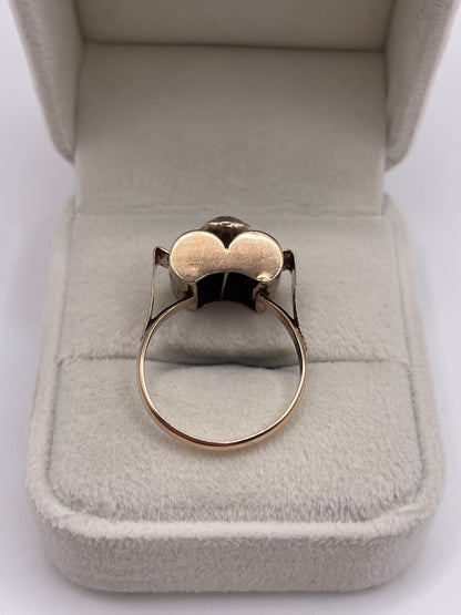 9ct rose gold paste ring