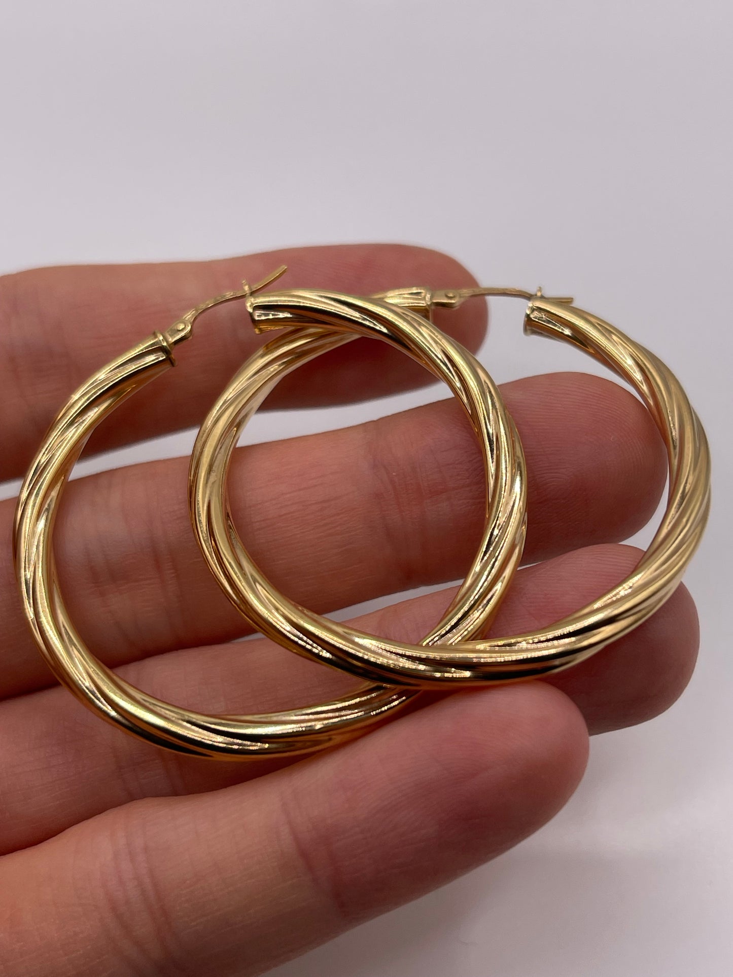 9ct gold creole earrings