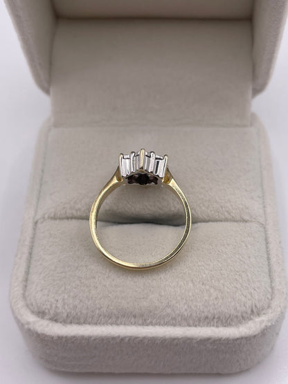 9ct gold diamond cluster ring