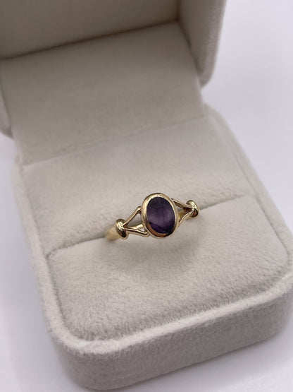 9ct gold blue John ring