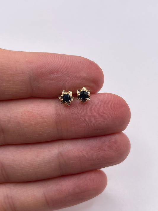 9ct gold sapphire earrings