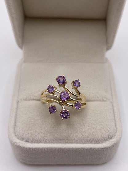 9ct gold amethyst ring