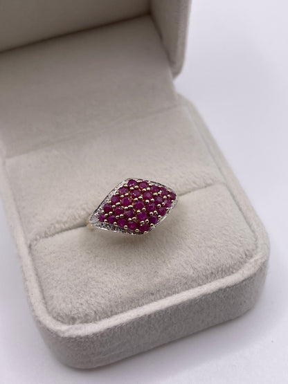 9ct gold ruby and diamond ring