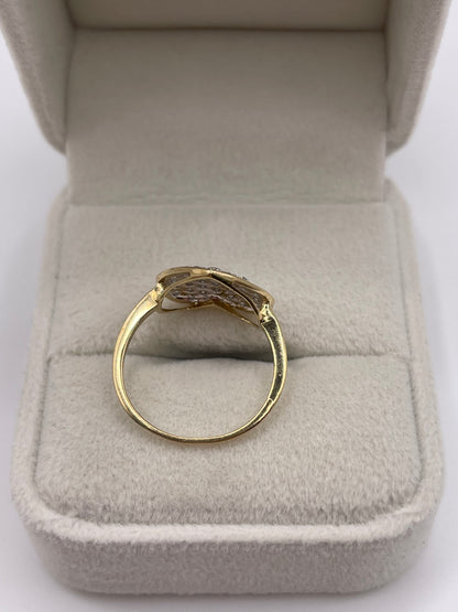 9ct gold diamond cluster heart ring