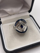 Load image into Gallery viewer, 18ct white gold sapphire and diamond ring
