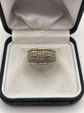 Load image into Gallery viewer, 9ct gold 1ct diamond cluster ring
