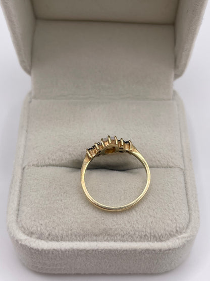 9ct gold opal and sapphire ring