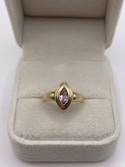 9ct gold amethyst ring
