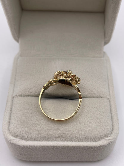 9ct gold sapphire and pearl ring