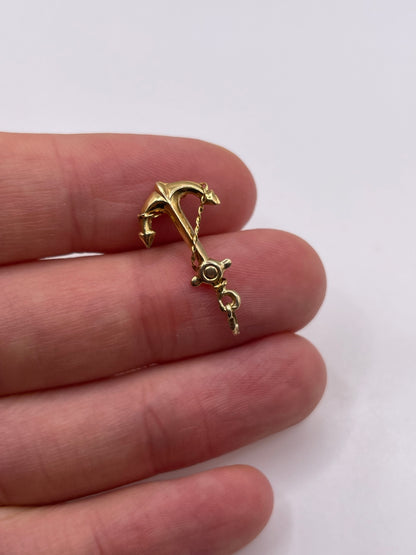 9ct gold anchor charm