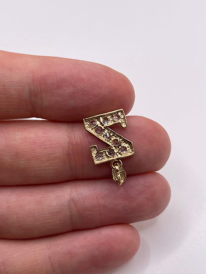 9ct gold cz initial Z pendant