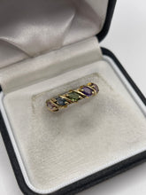 Load image into Gallery viewer, 9ct gold multi-gem ring
