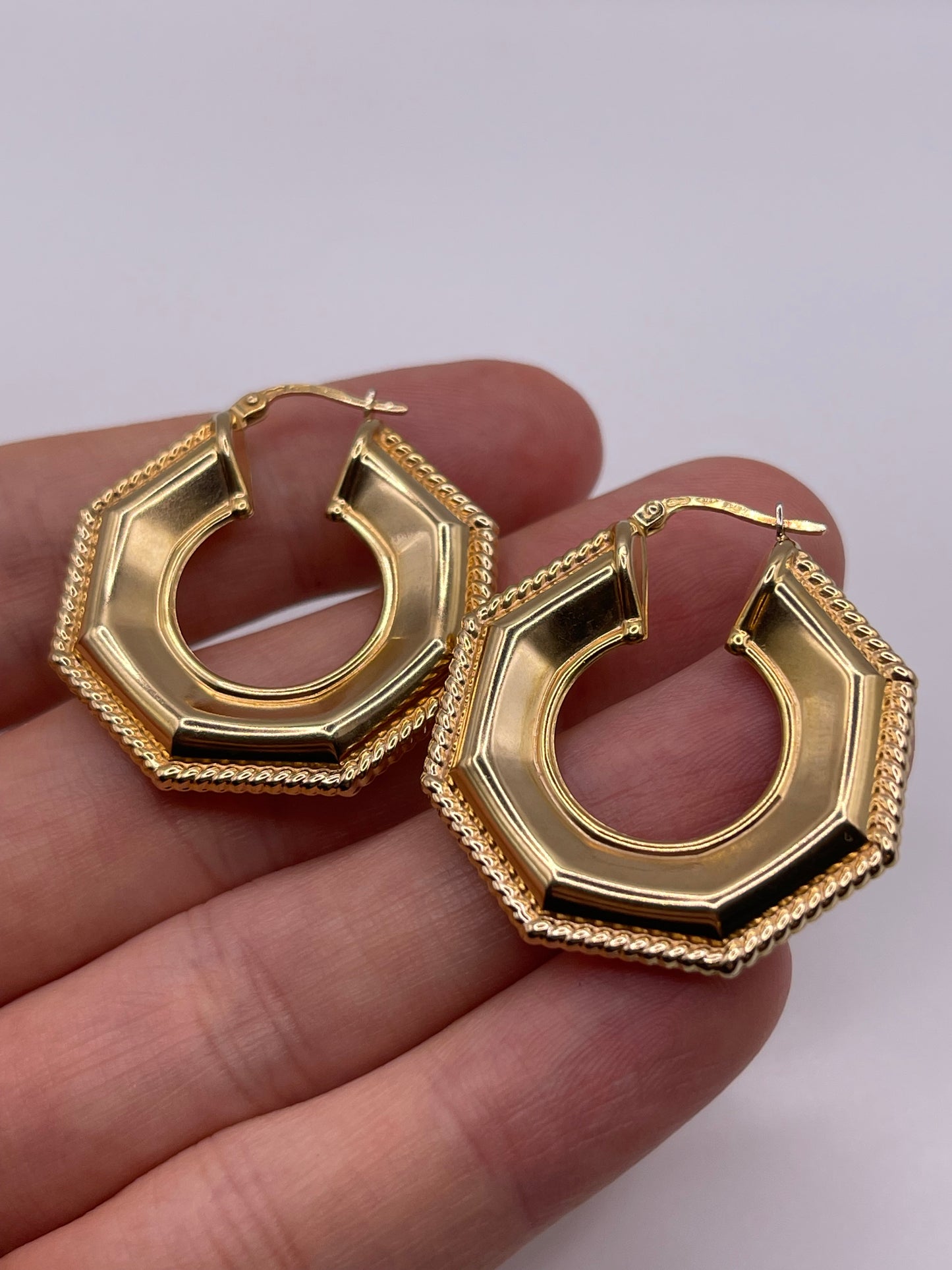 9ct gold creole earrings