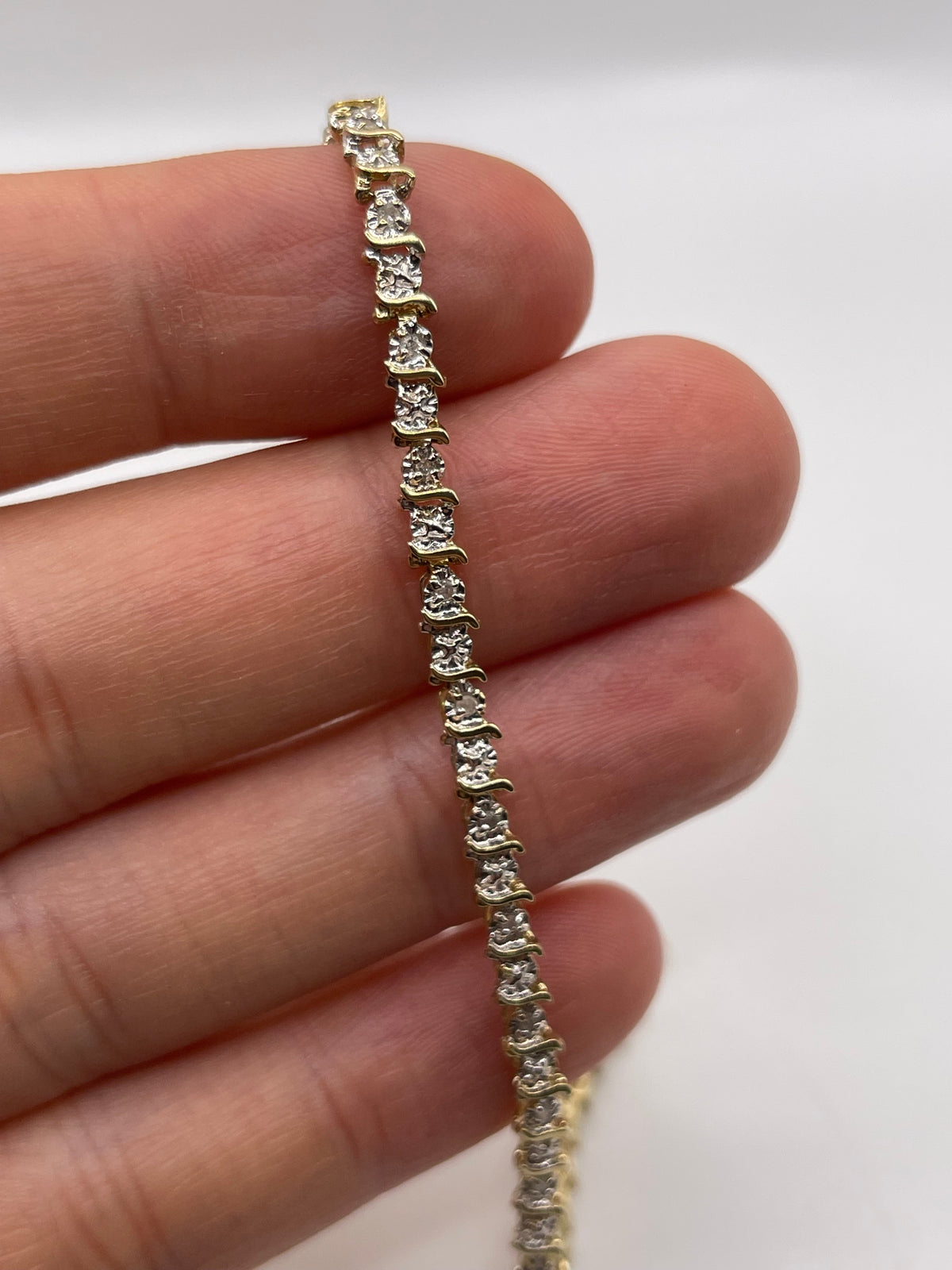9ct gold diamond bracelet