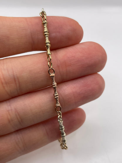 9ct tri gold bracelet