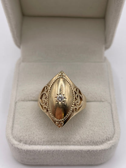 9ct gold diamond ring