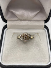Load image into Gallery viewer, 9ct gold diamond cluster ring
