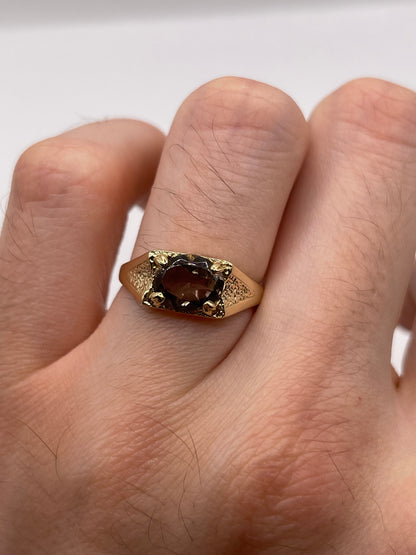 9ct gold Smokey quartz ring