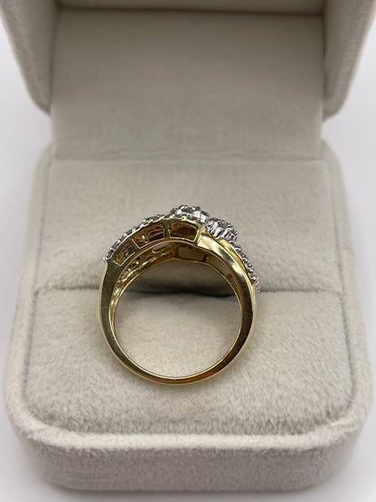 9ct gold diamond cluster ring