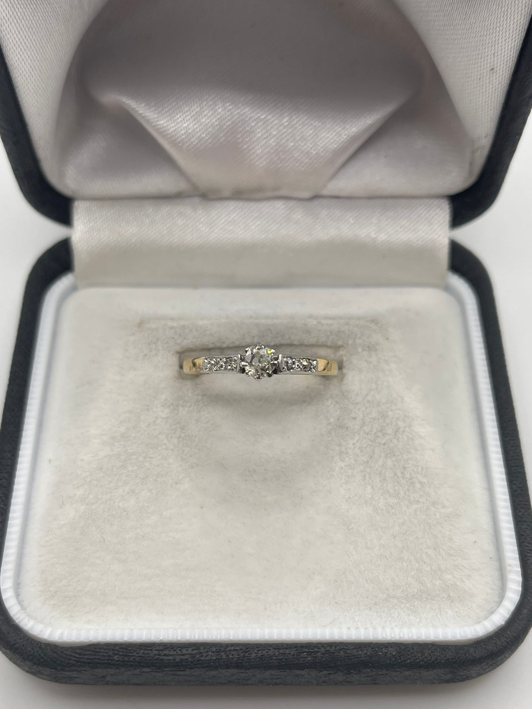 18ct gold old cut diamond ring