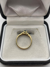 Load image into Gallery viewer, 9ct gold blue zircon and diamond ring
