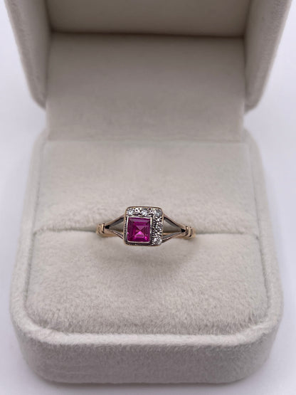 9ct gold paste ring