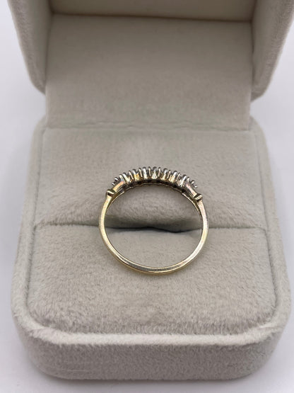 9ct gold diamond cluster ring
