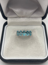 Load image into Gallery viewer, Silver blue apatite ring
