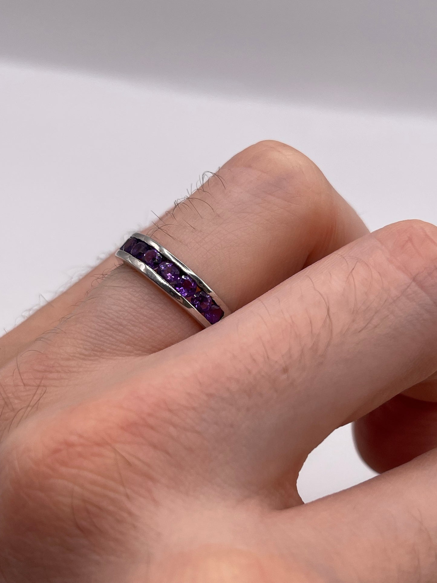 Silver amethyst ring