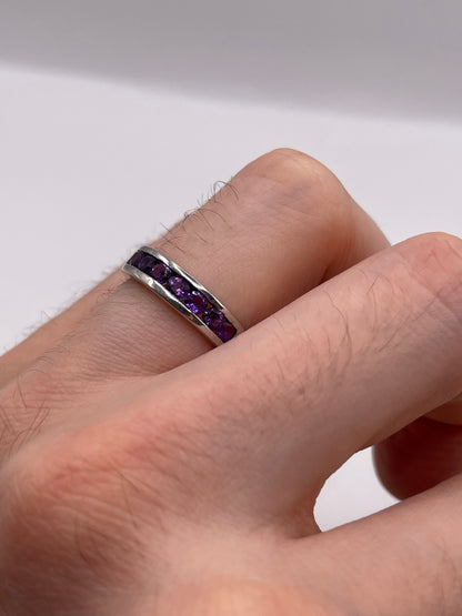 Silver amethyst ring