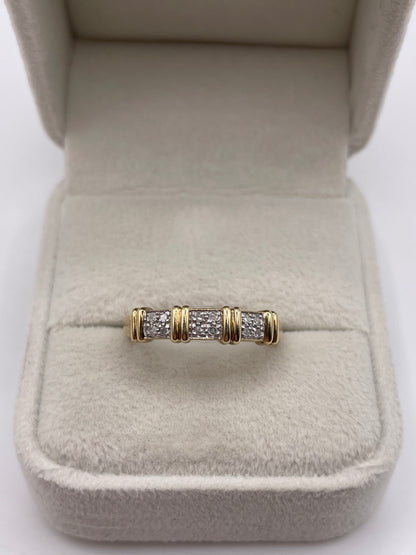 9ct gold diamond ring