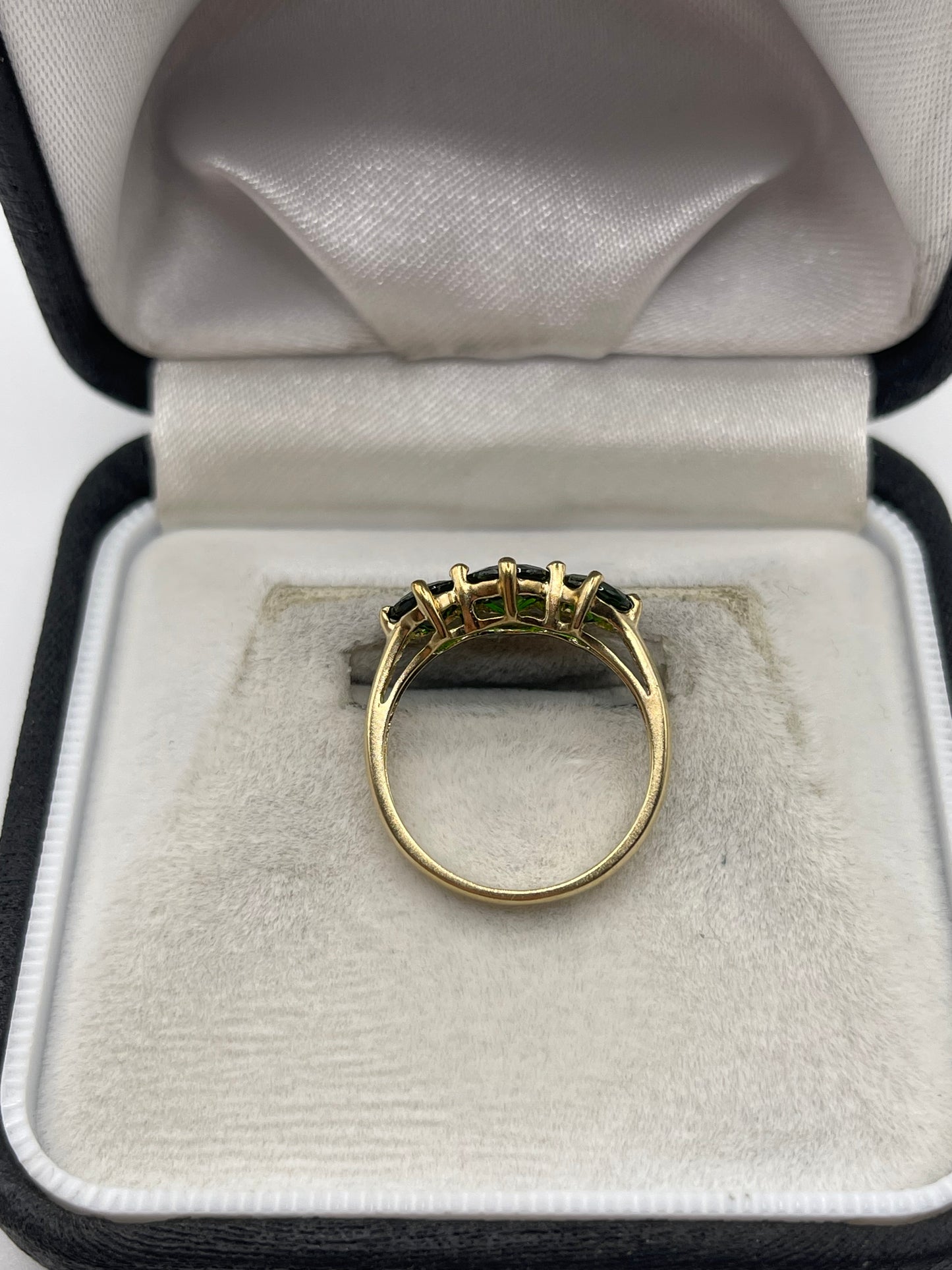 9ct gold diopside ring