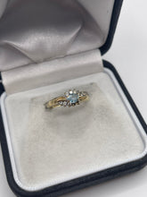 Load image into Gallery viewer, 9ct gold blue topaz and diamond ring
