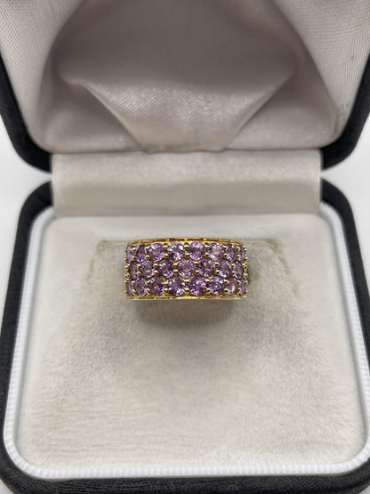 9ct gold fancy sapphire cluster ring