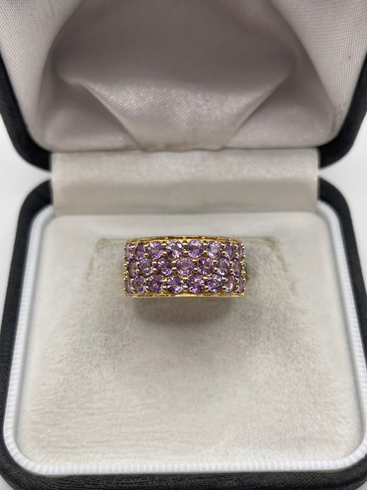 9ct gold fancy sapphire cluster ring