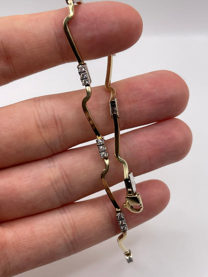 9ct gold diamond bracelet