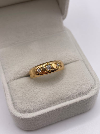 Antique 18ct gold diamond gypsy ring