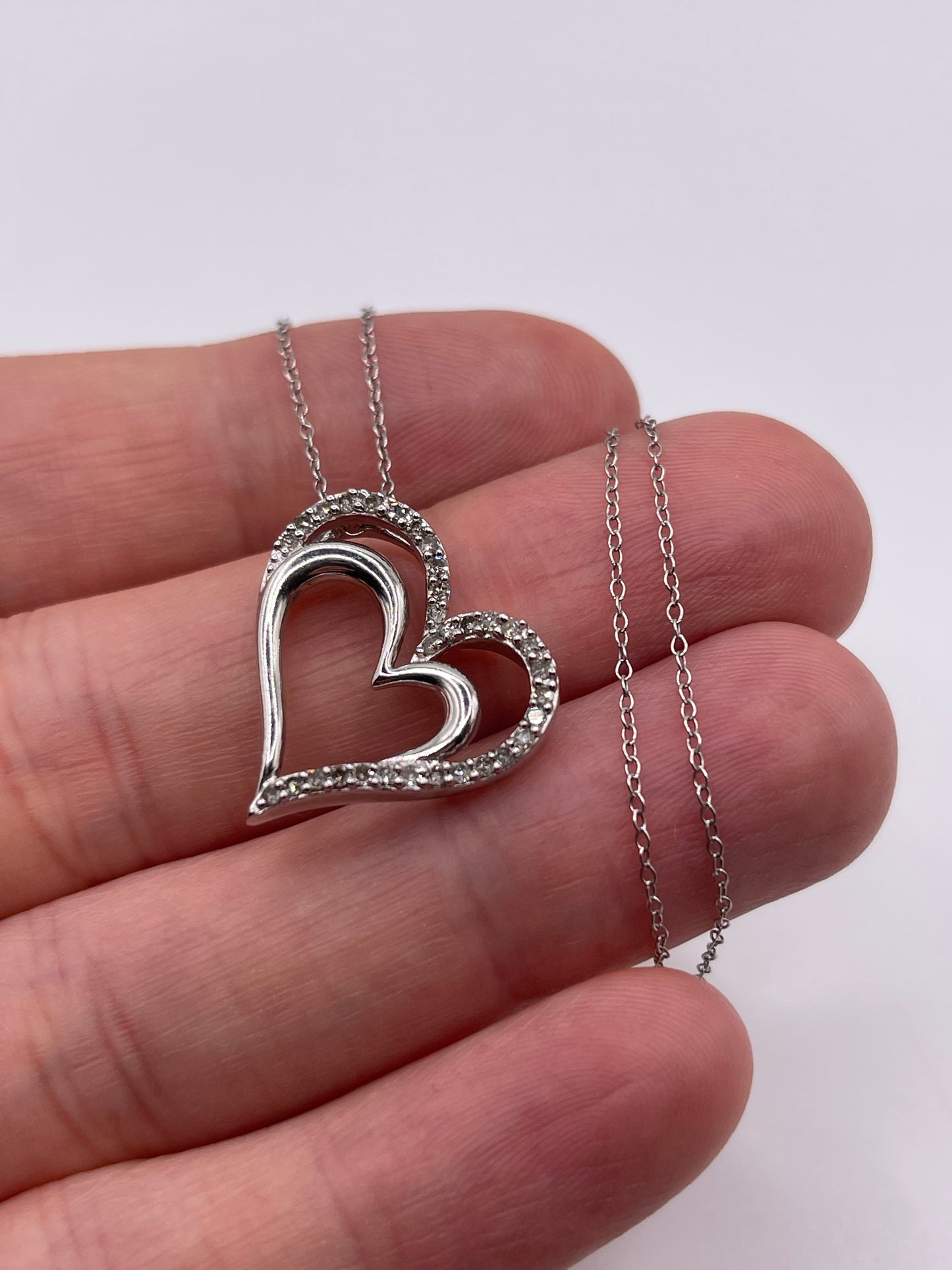 Silver diamond necklace