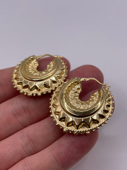 9ct gold creole earrings