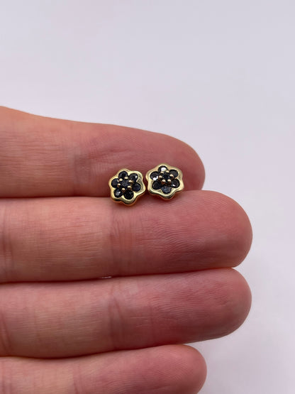 9ct gold sapphire earrings