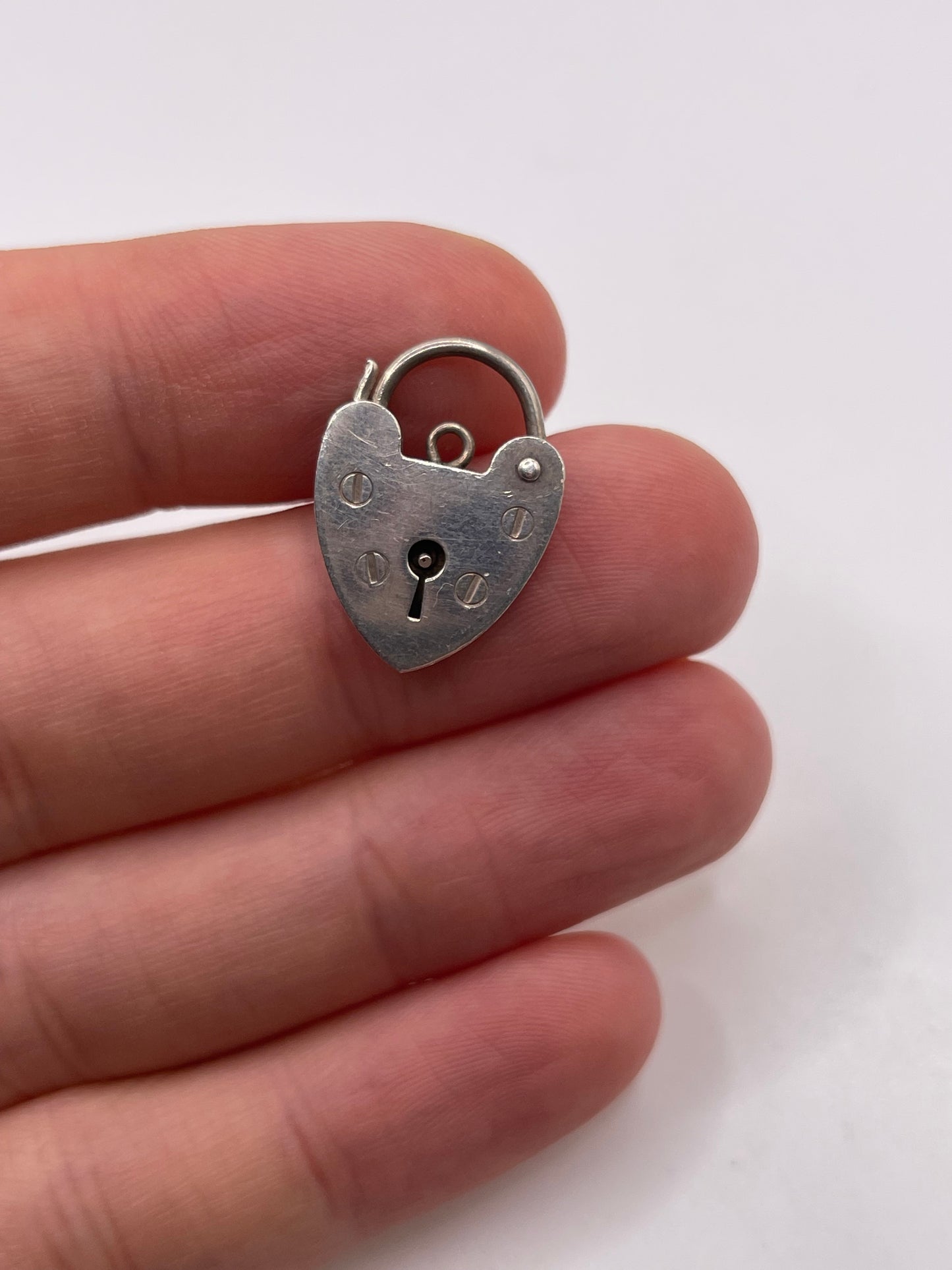 Silver padlock