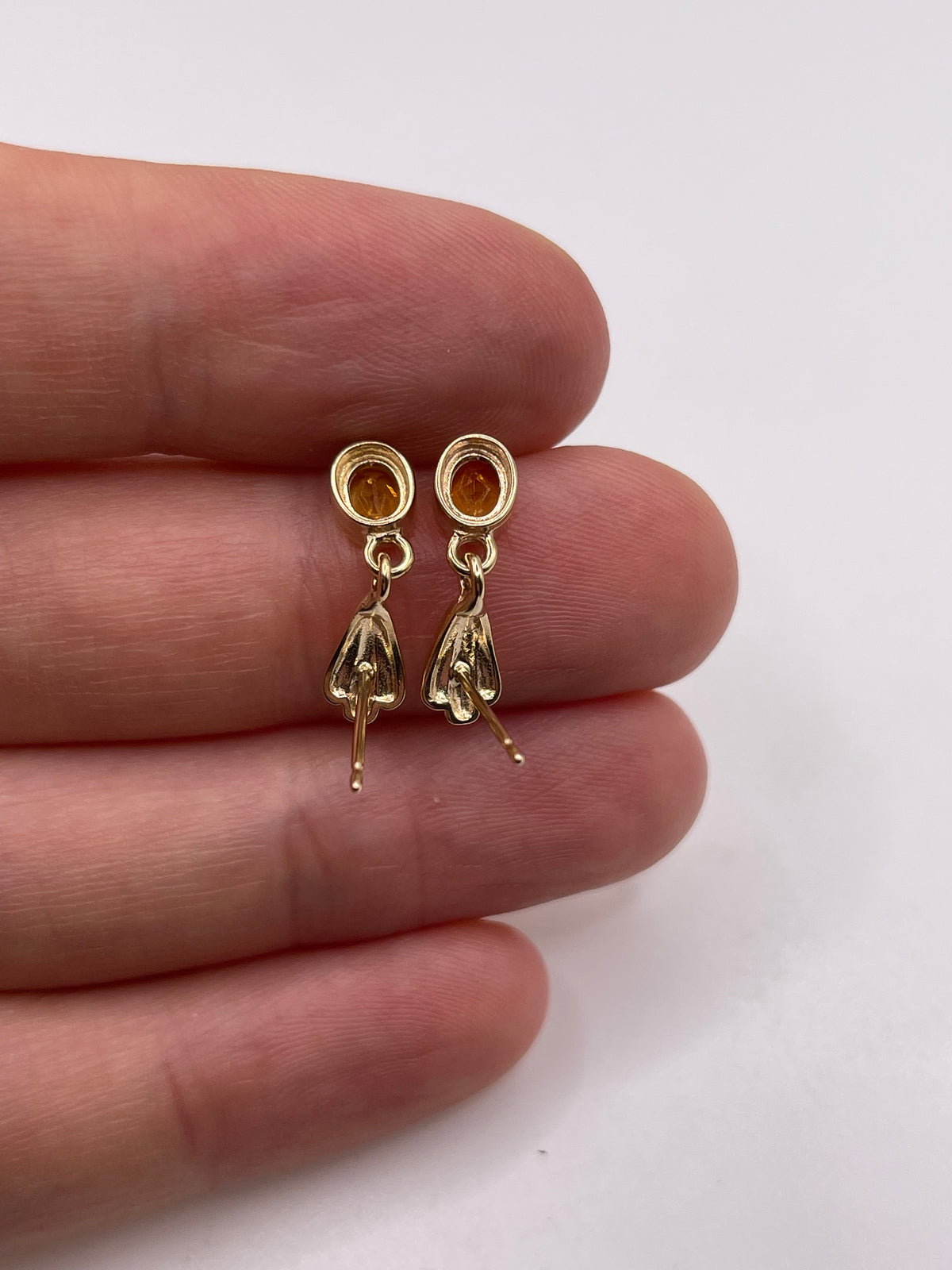 9ct gold citrine earrings