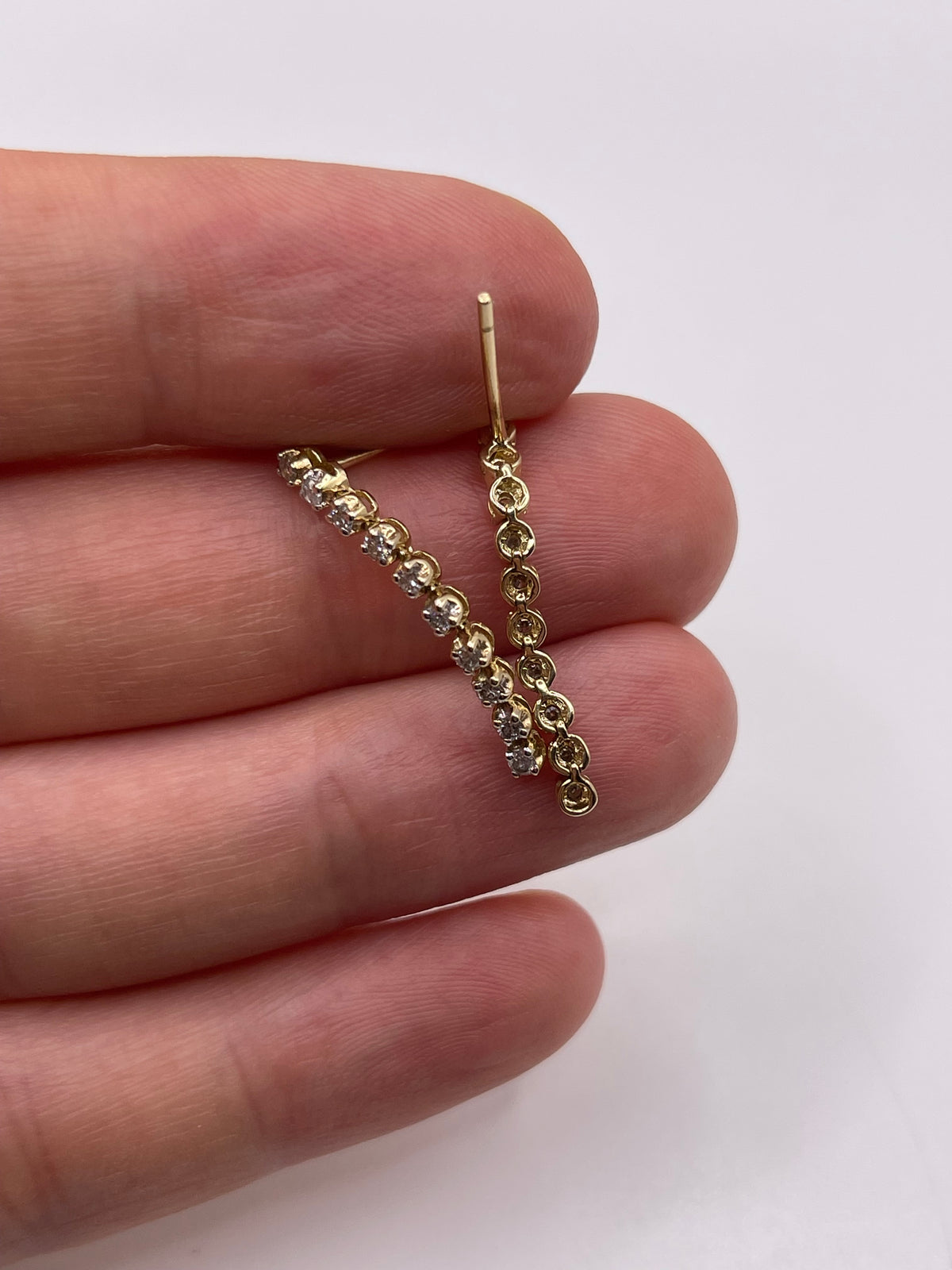9ct gold diamond earrings