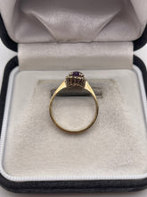 Load image into Gallery viewer, 9ct gold amethyst and diamond ring
