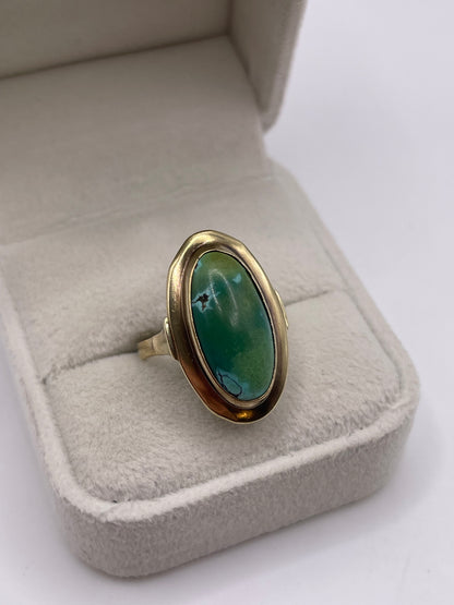 8ct gold turquoise ring