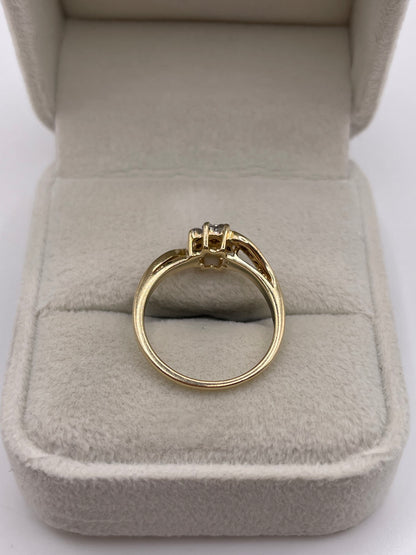 9ct gold diamond cluster ring